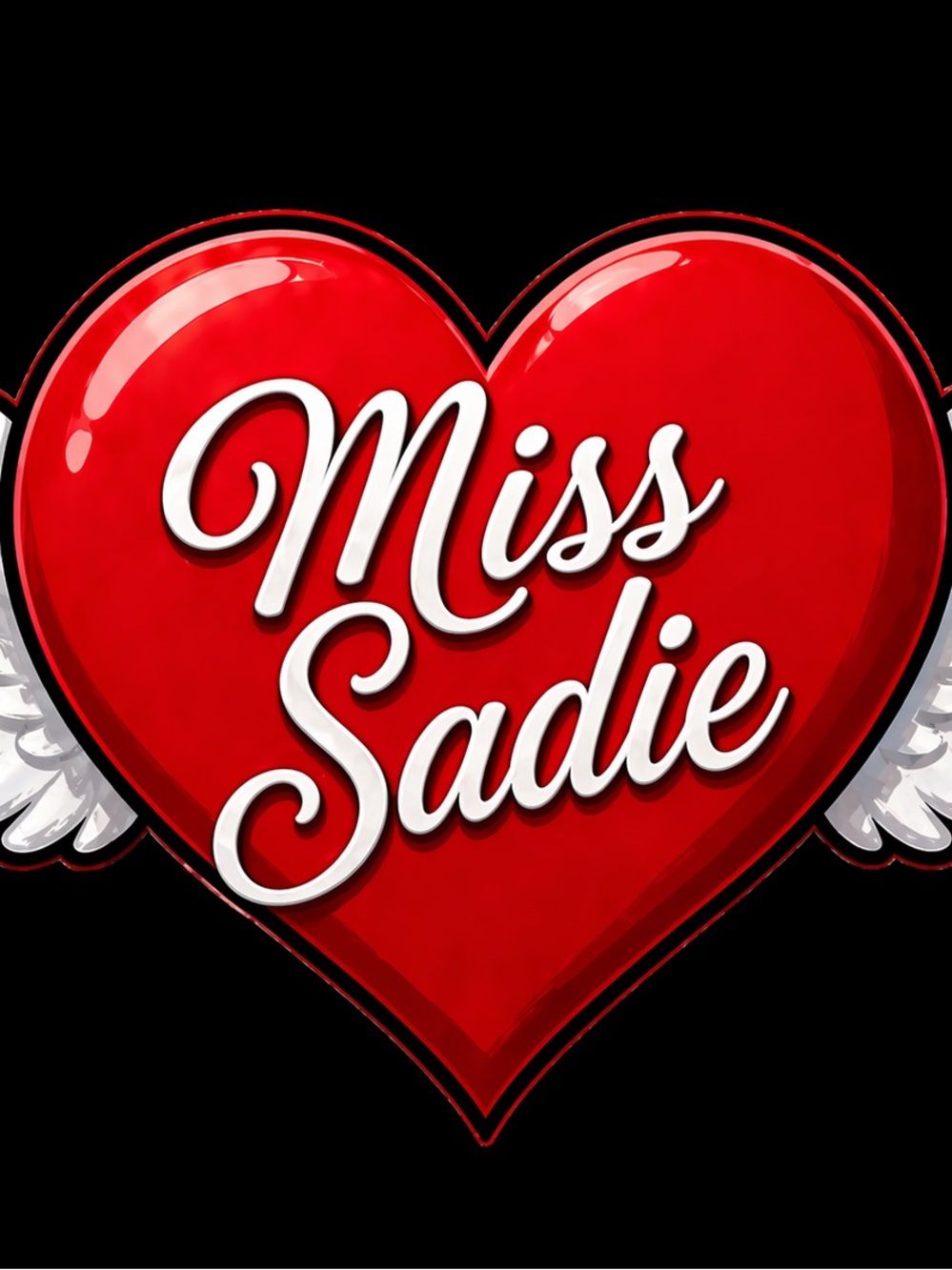 Red Heart 'Miss Sadie' Pendant Necklace - Women Jewelry